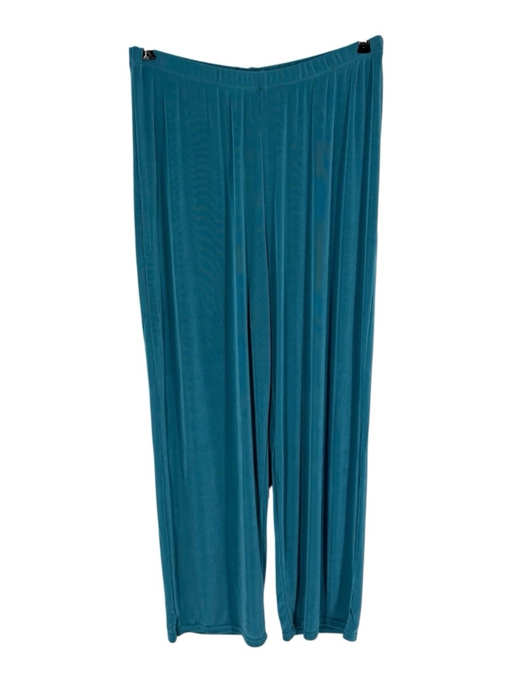 Citiknits Ankle Pants Womens Size Large Blue Stretch Slinky Knit Pull-On 27in